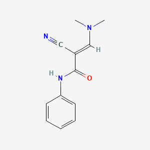 molecular formula C12H13N3O B2830964 2-cyano-3-(dimethylamino)-N-phenylacrylamide CAS No. 120651-07-2