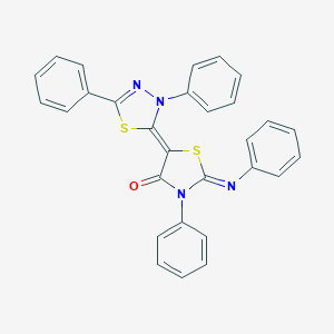 molecular formula C29H20N4OS2 B283097 5-(3,5-diphenyl-1,3,4-thiadiazol-2(3H)-ylidene)-3-phenyl-2-(phenylimino)-1,3-thiazolidin-4-one 