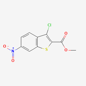 molecular formula C10H6ClNO4S B2830974 3-Chloro-6-nitro-benzo[b]thiophene-2-carboxylic acid methyl ester CAS No. 59812-36-1