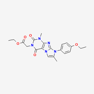 ethyl 2-(8-(4-ethoxyphenyl)-1,7-dimethyl-2,4-dioxo-1H-imidazo[2,1-f]purin-3(2H,4H,8H)-yl)acetate