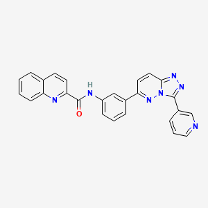 N-(3-(3-(pyridin-3-yl)-[1,2,4]triazolo[4,3-b]pyridazin-6-yl)phenyl)quinoline-2-carboxamide