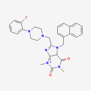 molecular formula C29H29FN6O2 B2830988 8-{[4-(2-fluorophenyl)piperazin-1-yl]methyl}-1,3-dimethyl-7-[(naphthalen-1-yl)methyl]-2,3,6,7-tetrahydro-1H-purine-2,6-dione CAS No. 851939-90-7