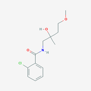 molecular formula C13H18ClNO3 B2830991 2-Chloro-N-(2-hydroxy-4-methoxy-2-methylbutyl)benzamide CAS No. 1916076-38-4