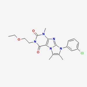 8-(3-chlorophenyl)-3-(2-ethoxyethyl)-1,6,7-trimethyl-1H-imidazo[2,1-f]purine-2,4(3H,8H)-dione