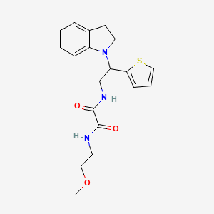 N1-(2-(indolin-1-yl)-2-(thiophen-2-yl)ethyl)-N2-(2-methoxyethyl)oxalamide