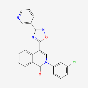 2-(3-chlorophenyl)-4-(3-(pyridin-3-yl)-1,2,4-oxadiazol-5-yl)isoquinolin-1(2H)-one