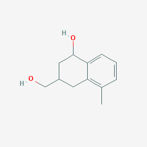 molecular formula C12H16O2 B2831010 3-(Hydroxymethyl)-5-methyl-1,2,3,4-tetrahydronaphthalen-1-ol CAS No. 1267057-61-3