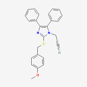 4-({[4,5-diphenyl-1-(2-propynyl)-1H-imidazol-2-yl]sulfanyl}methyl)phenyl methyl ether