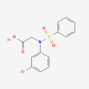 molecular formula C14H12BrNO4S B2831013 N-(3-bromophenyl)-N-(phenylsulfonyl)glycine CAS No. 491843-18-6