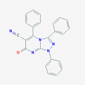 molecular formula C24H15N5O B283102 7-Oxo-1,3,5-triphenyl-1,7-dihydro[1,2,4]triazolo[4,3-a]pyrimidine-6-carbonitrile 