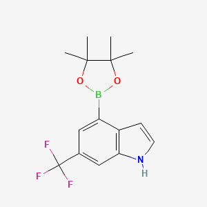 4-(4,4,5,5-tetramethyl-1,3,2-dioxaborolan-2-yl)-6-(trifluoromethyl)-1H-indole