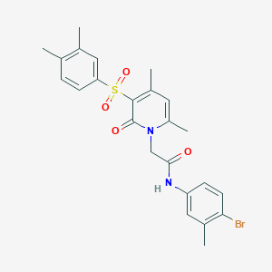 N-(4-bromo-3-methylphenyl)-2-(3-((3,4-dimethylphenyl)sulfonyl)-4,6-dimethyl-2-oxopyridin-1(2H)-yl)acetamide