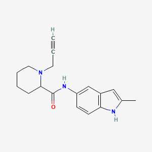 N-(2-methyl-1H-indol-5-yl)-1-(prop-2-yn-1-yl)piperidine-2-carboxamide