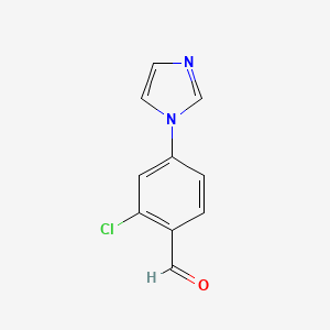 molecular formula C10H7ClN2O B2831031 2-Chloro-4-(1-imidazolyl)benzaldehyde CAS No. 1141669-45-5