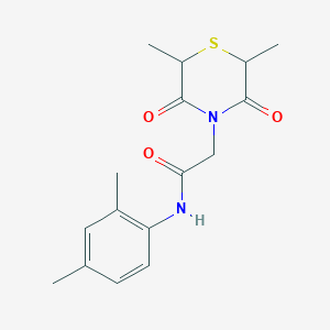 2-(2,6-dimethyl-3,5-dioxothiomorpholin-4-yl)-N-(2,4-dimethylphenyl)acetamide