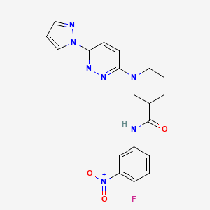 1-(6-(1H-pyrazol-1-yl)pyridazin-3-yl)-N-(4-fluoro-3-nitrophenyl)piperidine-3-carboxamide