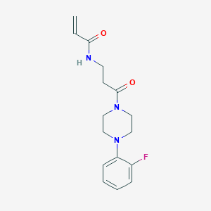 molecular formula C16H20FN3O2 B2831051 N-[3-[4-(2-Fluorophenyl)piperazin-1-yl]-3-oxopropyl]prop-2-enamide CAS No. 2198747-03-2