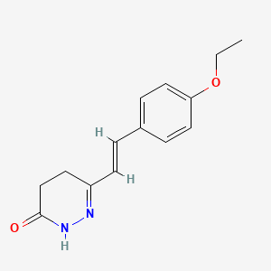 molecular formula C14H16N2O2 B2831057 6-[(E)-2-(4-ethoxyphenyl)ethenyl]-4,5-dihydro-3(2H)-pyridazinone CAS No. 860649-55-4