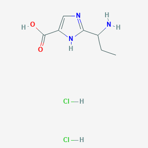 2-(1-aminopropyl)-1H-imidazole-4-carboxylic acid dihydrochloride