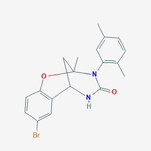 8-bromo-3-(2,5-dimethylphenyl)-2-methyl-2,3,5,6-tetrahydro-4H-2,6-methano-1,3,5-benzoxadiazocin-4-one