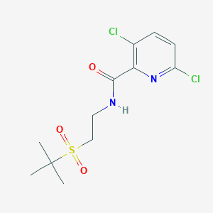 molecular formula C12H16Cl2N2O3S B2831081 N-(2-叔丁基磺酰基乙基)-3,6-二氯吡啶-2-甲酰胺 CAS No. 1385393-26-9