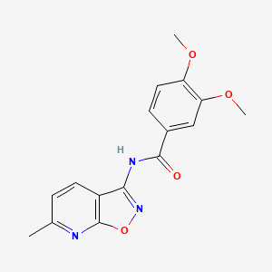 molecular formula C16H15N3O4 B2831085 3,4-二甲氧基-N-(6-甲基[1,2]噁唑并[5,4-b]吡啶-3-基)苯甲酰胺 CAS No. 1105206-75-4