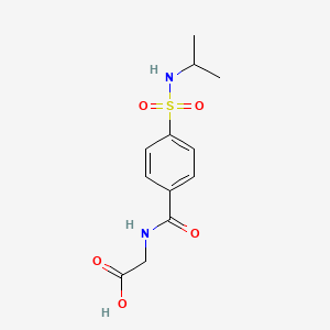 molecular formula C12H16N2O5S B2831088 2-({4-[(Propan-2-yl)sulfamoyl]phenyl}formamido)acetic acid CAS No. 781626-63-9