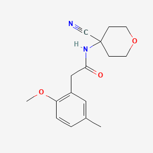 molecular formula C16H20N2O3 B2831089 N-(4-cyanooxan-4-yl)-2-(2-methoxy-5-methylphenyl)acetamide CAS No. 1423898-50-3
