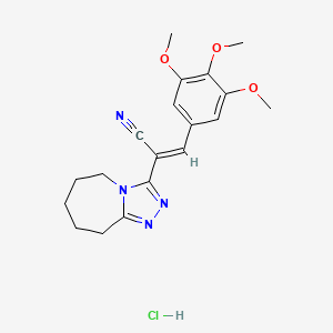 (E)-2-(6,7,8,9-tetrahydro-5H-[1,2,4]triazolo[4,3-a]azepin-3-yl)-3-(3,4,5-trimethoxyphenyl)acrylonitrile hydrochloride