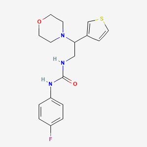 molecular formula C17H20FN3O2S B2831105 1-(4-Fluorophenyl)-3-(2-morpholino-2-(thiophen-3-yl)ethyl)urea CAS No. 1171671-25-2