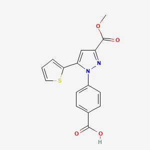 Methyl 1-(4-carboxyphenyl)-5-thien-2-yl-1H-pyrazole-3-carboxylate