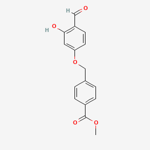 molecular formula C16H14O5 B2831108 甲基 4-[(4-甲酰基-3-羟基苯氧基)甲基]苯甲酸酯 CAS No. 866143-82-0