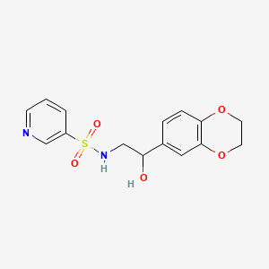 molecular formula C15H16N2O5S B2831114 N-(2-(2,3-二氢苯并[b][1,4]二氧杂环-6-基)-2-羟乙基)吡啶-3-磺酰胺 CAS No. 2034352-35-5