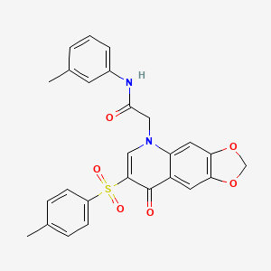 molecular formula C26H22N2O6S B2831116 2-(8-oxo-7-tosyl-[1,3]dioxolo[4,5-g]quinolin-5(8H)-yl)-N-(m-tolyl)acetamide CAS No. 902585-36-8