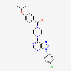 (4-(3-(4-chlorophenyl)-3H-[1,2,3]triazolo[4,5-d]pyrimidin-7-yl)piperazin-1-yl)(4-isopropoxyphenyl)methanone