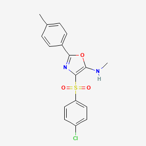 4-((4-chlorophenyl)sulfonyl)-N-methyl-2-(p-tolyl)oxazol-5-amine