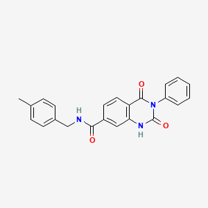 molecular formula C23H19N3O3 B2831139 N-(4-methylbenzyl)-2,4-dioxo-3-phenyl-1,2,3,4-tetrahydroquinazoline-7-carboxamide CAS No. 892293-78-6