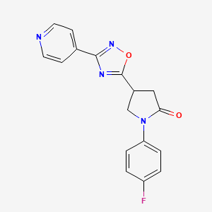1-(4-Fluorophenyl)-4-(3-(pyridin-4-yl)-1,2,4-oxadiazol-5-yl)pyrrolidin-2-one