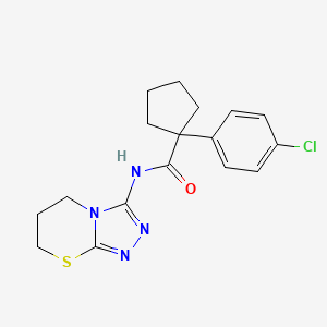 1-(4-chlorophenyl)-N-(6,7-dihydro-5H-[1,2,4]triazolo[3,4-b][1,3]thiazin-3-yl)cyclopentanecarboxamide