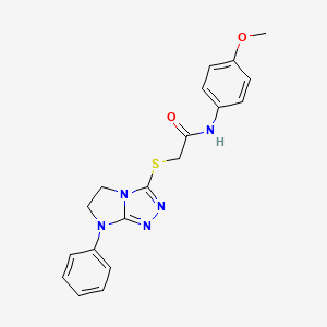 N-(4-methoxyphenyl)-2-((7-phenyl-6,7-dihydro-5H-imidazo[2,1-c][1,2,4]triazol-3-yl)thio)acetamide