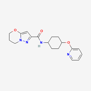 N-((1r,4r)-4-(pyridin-2-yloxy)cyclohexyl)-6,7-dihydro-5H-pyrazolo[5,1-b][1,3]oxazine-2-carboxamide