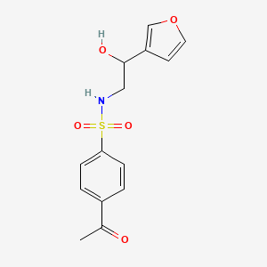 4-acetyl-N-(2-(furan-3-yl)-2-hydroxyethyl)benzenesulfonamide