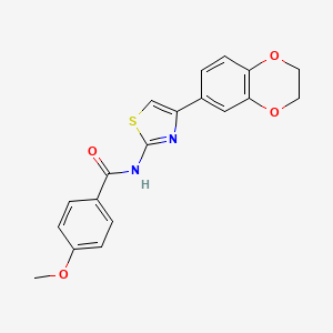 N-[4-(2,3-dihydro-1,4-benzodioxin-6-yl)-1,3-thiazol-2-yl]-4-methoxybenzamide