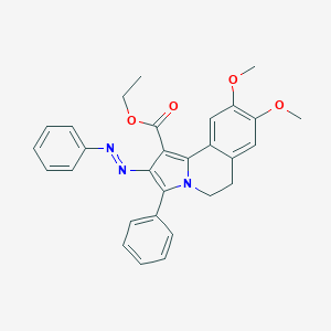 molecular formula C29H27N3O4 B283117 Ethyl 8,9-dimethoxy-3-phenyl-2-(phenyldiazenyl)-5,6-dihydropyrrolo[2,1-a]isoquinoline-1-carboxylate 