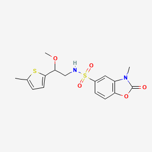N-(2-methoxy-2-(5-methylthiophen-2-yl)ethyl)-3-methyl-2-oxo-2,3-dihydrobenzo[d]oxazole-5-sulfonamide