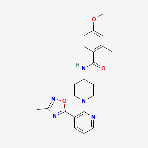 4-methoxy-2-methyl-N-(1-(3-(3-methyl-1,2,4-oxadiazol-5-yl)pyridin-2-yl)piperidin-4-yl)benzamide