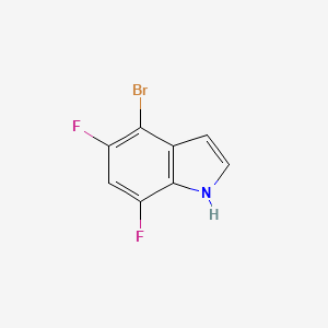 molecular formula C8H4BrF2N B2831180 4-bromo-5,7-difluoro-1H-indole CAS No. 1381878-59-6