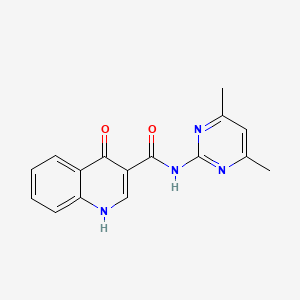 molecular formula C16H14N4O2 B2831182 N-(4,6-二甲基嘧啶-2-基)-4-羟基喹啉-3-甲酰胺 CAS No. 946339-97-5
