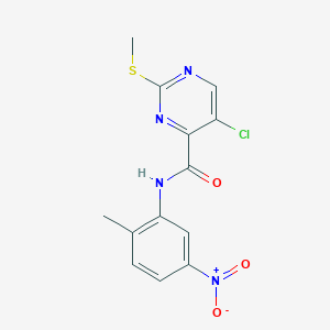 5-chloro-N-(2-methyl-5-nitrophenyl)-2-(methylsulfanyl)pyrimidine-4-carboxamide