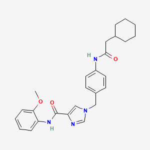 1-(4-(2-cyclohexylacetamido)benzyl)-N-(2-methoxyphenyl)-1H-imidazole-4-carboxamide